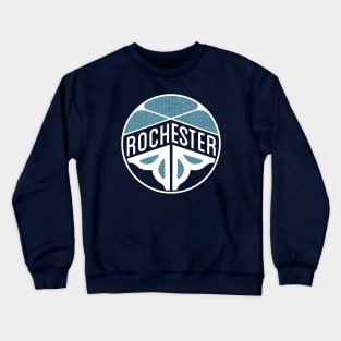 Rochester Flower logo - turquoise Crewneck Sweatshirt